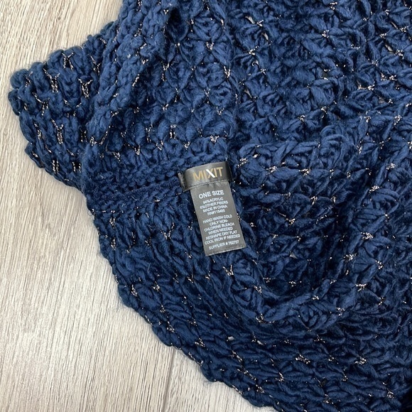 MIxIt Navy Blue Knit Infinity Scarf One Size - Picture 5 of 6